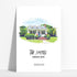 Custom House Watercolor Portrait Print
