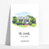 Custom House Watercolor Portrait Print