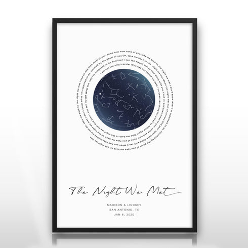 Custom Song Lyrics Star Maps