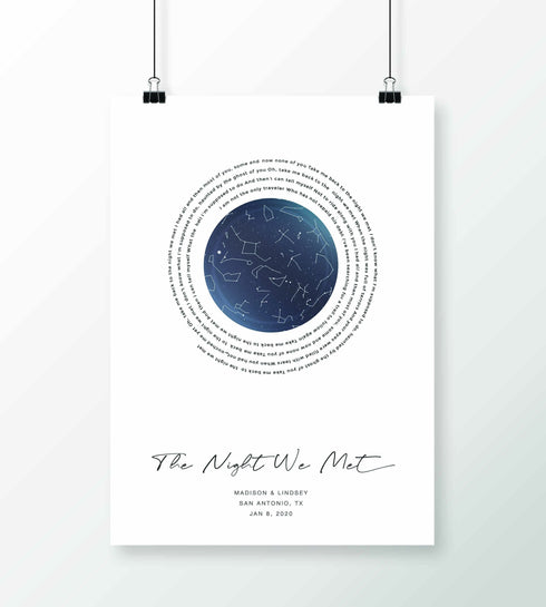 Custom Song Lyrics Star Maps