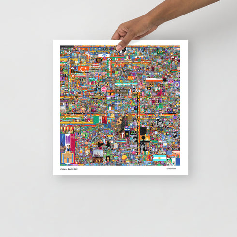 Reddit r/Place 2022 Memorabilia (customizable username) (Poster)