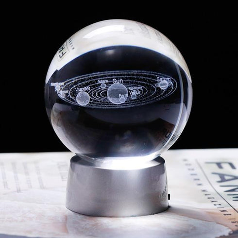 Plutoless™ - 3D Solar System Crystal Ball (RGB)