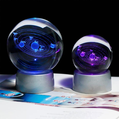 Plutoless™ - 3D Solar System Crystal Ball (RGB)