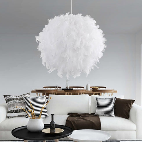 Feathersy - Feather Pendant Light (Lampshade)