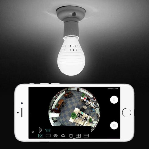 Qamera One - 360° Panoramic Light Bulb IR Camera