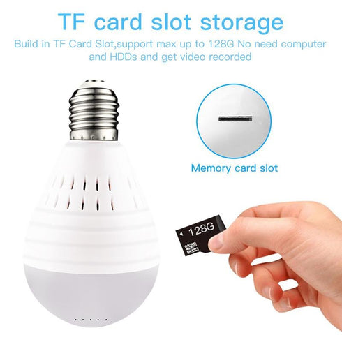 Qamera One - 360° Panoramic Light Bulb IR Camera