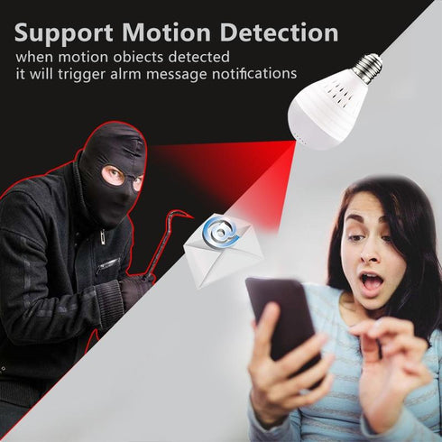 Qamera One - 360° Panoramic Light Bulb IR Camera