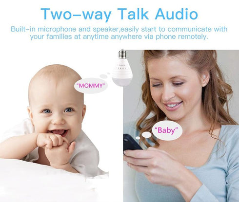Qamera One - 360° Panoramic Light Bulb IR Camera