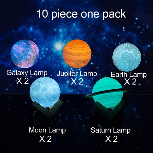 Spacemas - 3D Solar System (Planetary) Lamp Ornaments for Christmas Tree Decor
