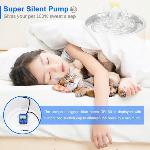 UpSlurp™ - Automatic Water Fountain for Pets (2.4L/82oz)