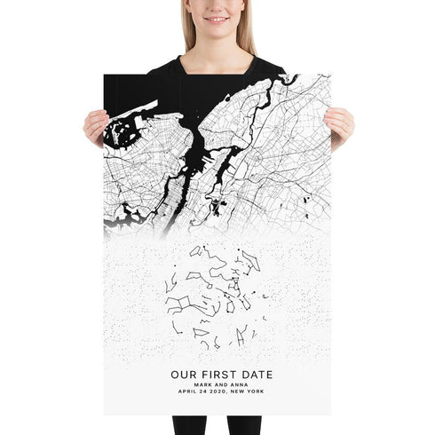 Urelas City + Star Map Personalized Print