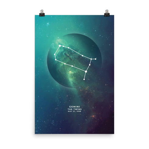 Zodiac Constellations Print (Gemini)